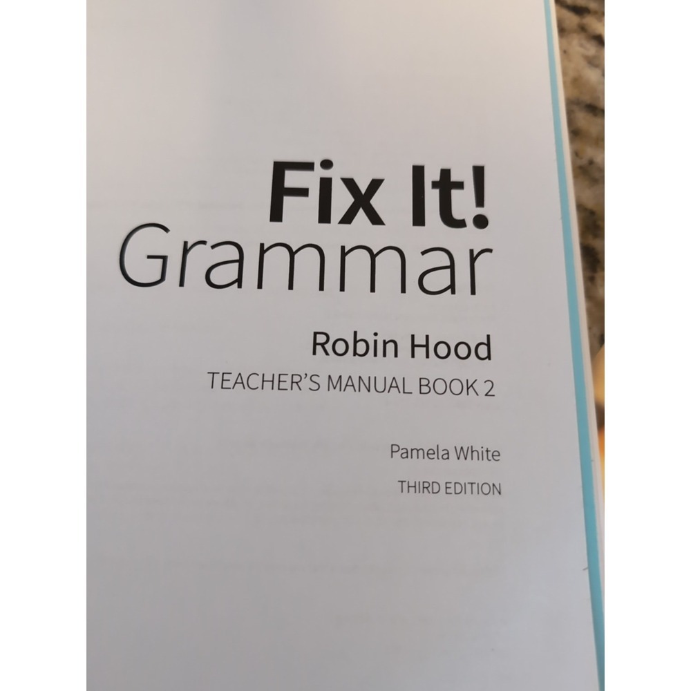 IEW FIX IT Grammar Robin Hood Teacher's Manual Book 2 Third Edition 2014 - Picture 4 of 7